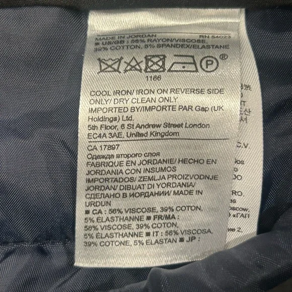 Banana Republic Women’s Sloan Navy‎ Trousers Size 8 - Picture 8 of 9